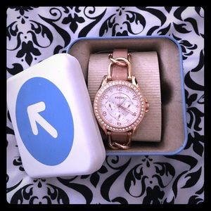 Gorgeous gold and brown fossil watch
